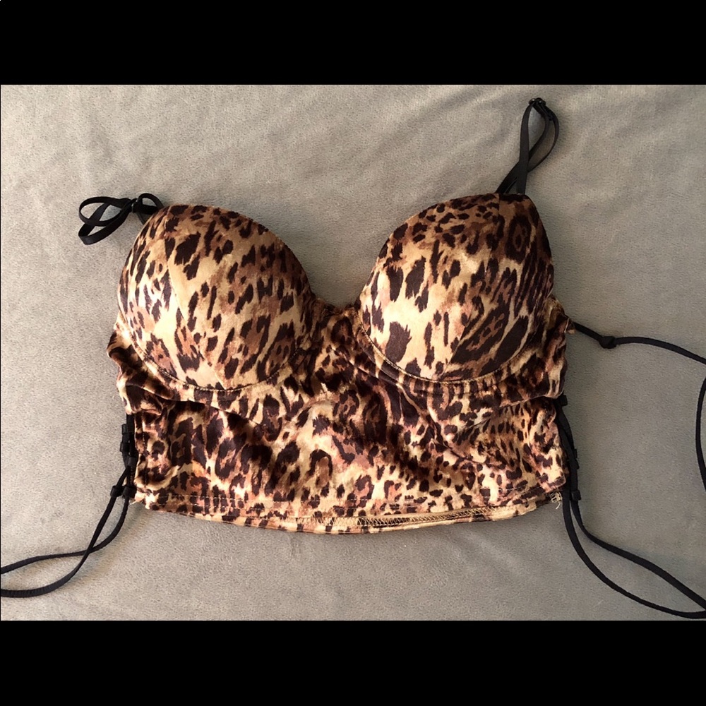 Cheetah padded bralette top